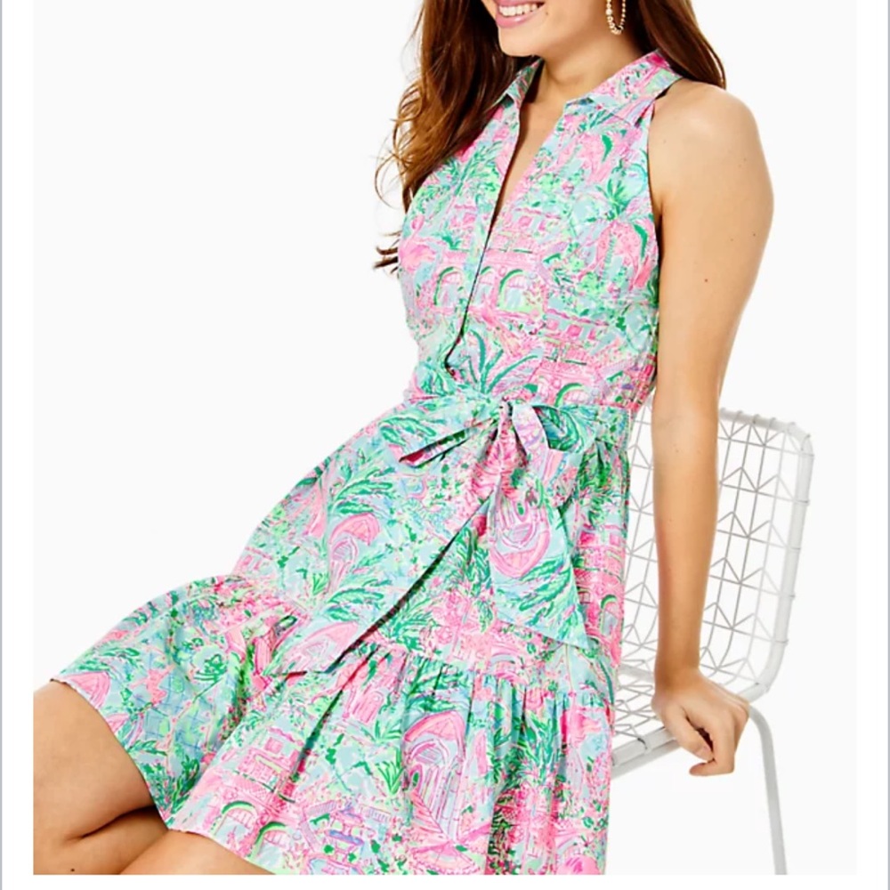 Lilly Pulitzer Trisha Stretch Shirtdress Size 8